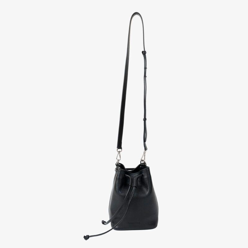 Piper Charcoal Leather bucket bag - Marroque TH Official Site ...