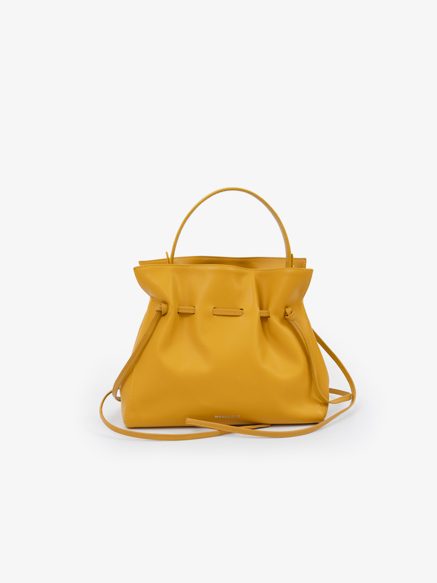 Wendy Mustard Leather Crossbody bag