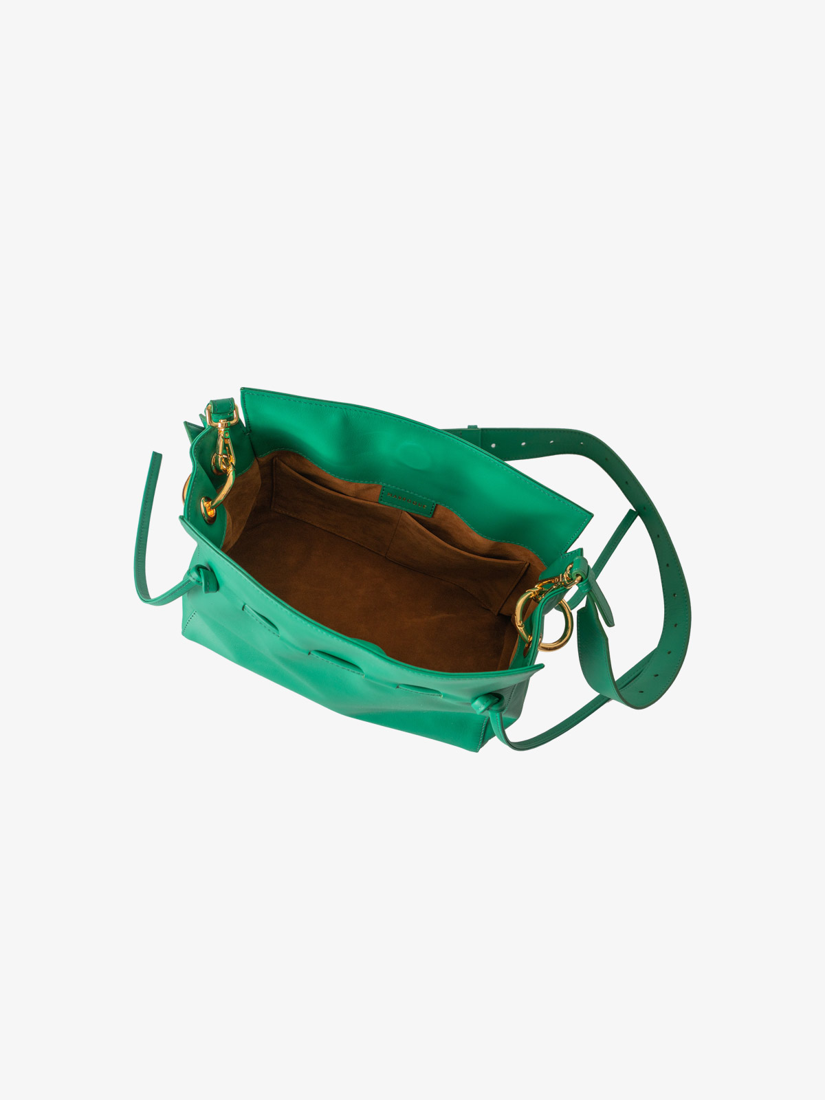 marroque Wendy in Forest green color Leather Crossbody bag