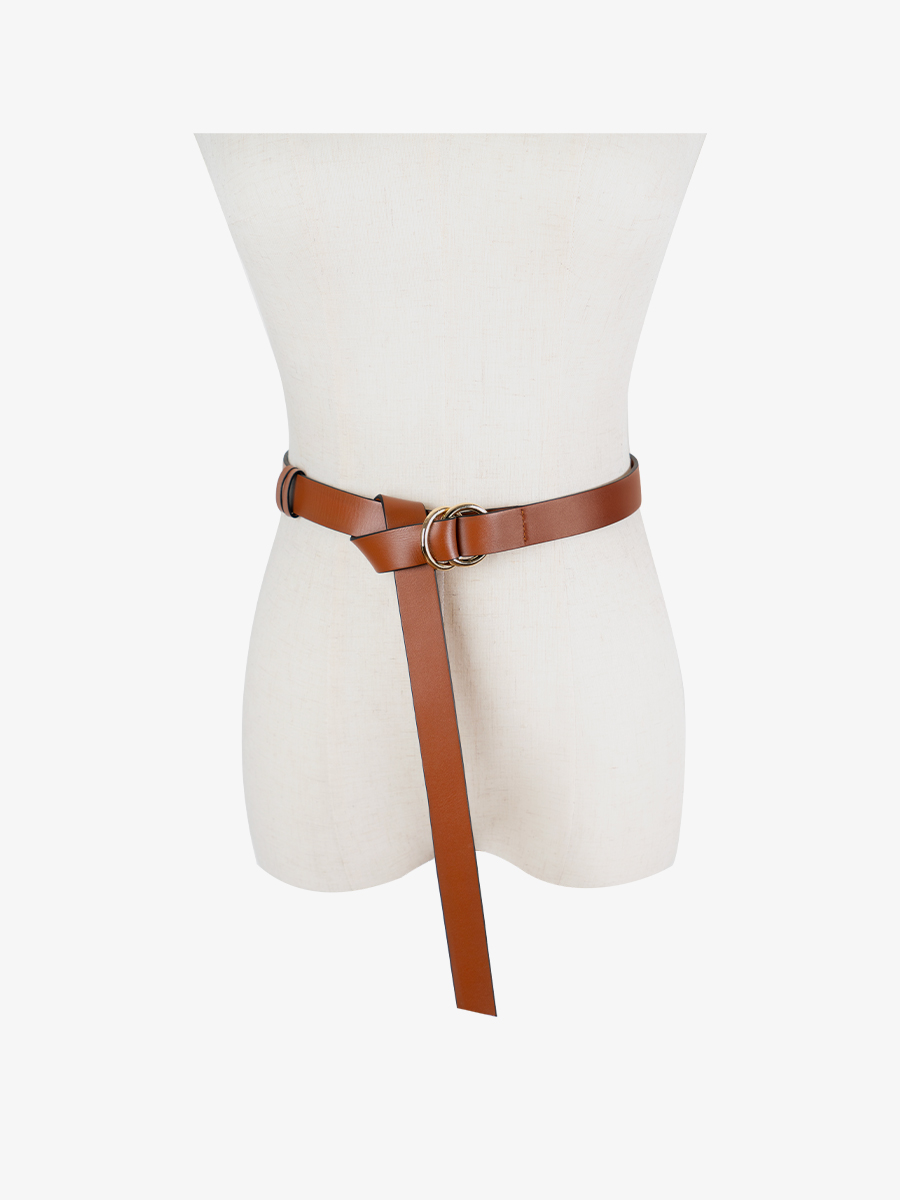 marroque-double ring-leather-belt เข็มขัดหนังแท้
