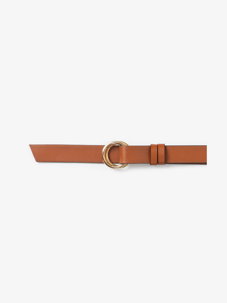 marroque-double ring-leather-belt เข็มขัดหนังแท้