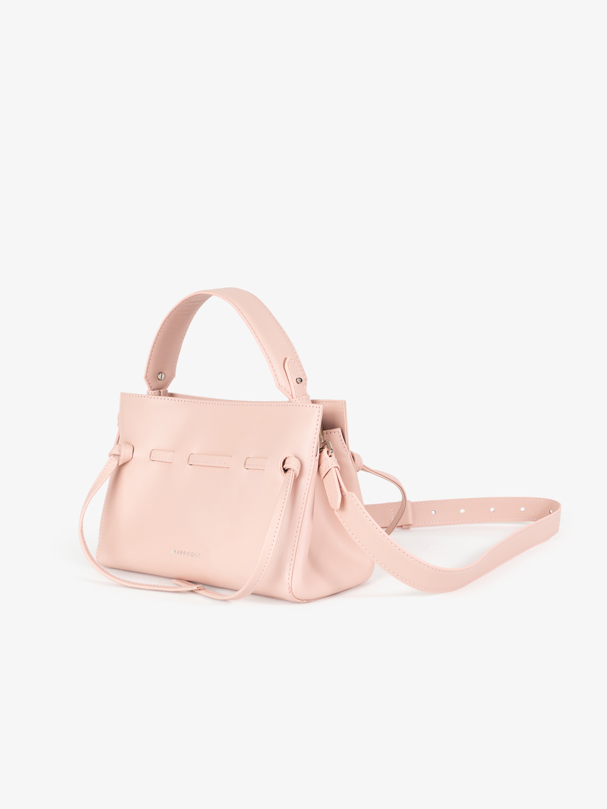 marroque mini Wendy in pinkpeach-22 Leather Crossbody bag