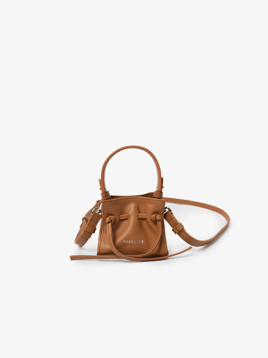 petite Wendy caramel Leather Crossbody bag
