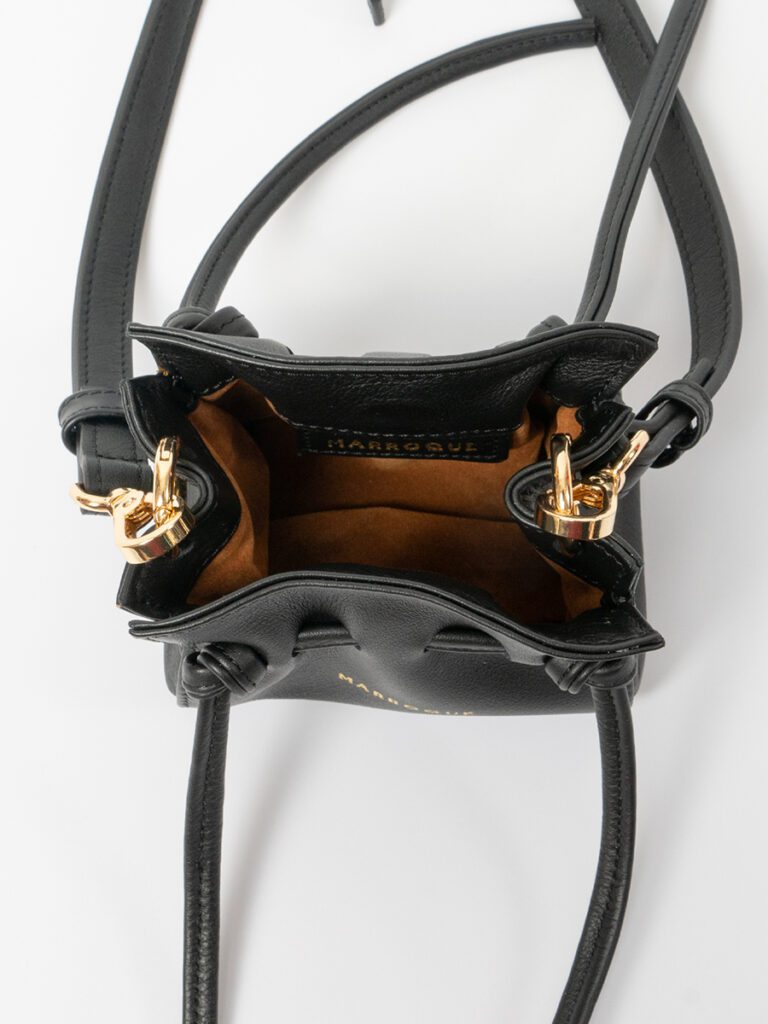 Petite Wendy Leather Crossbody bag in Midnight - Marroque TH Official ...
