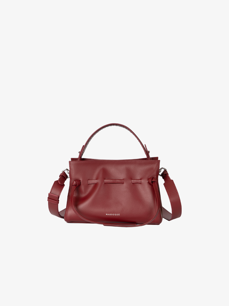 Mini Wendy in Red Wine Leather Crossbody bag