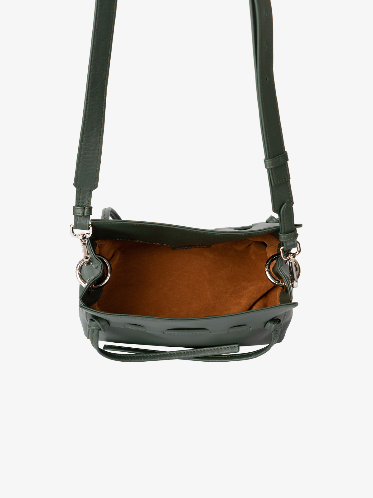 marroque mini Wendy in dark forest Leather Crossbody bag