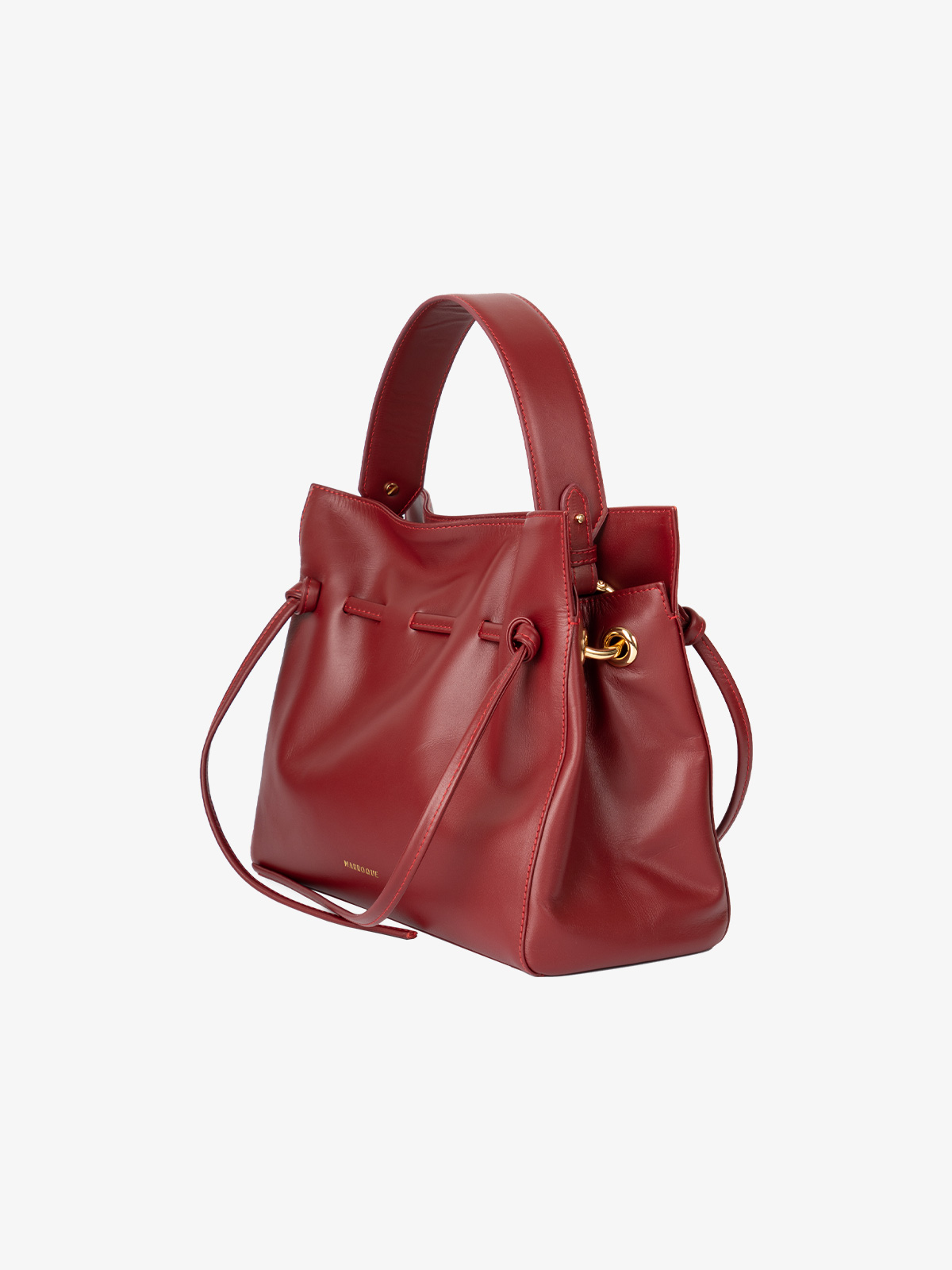 marroque Wendy in Red wine Leather Crossbody bag
