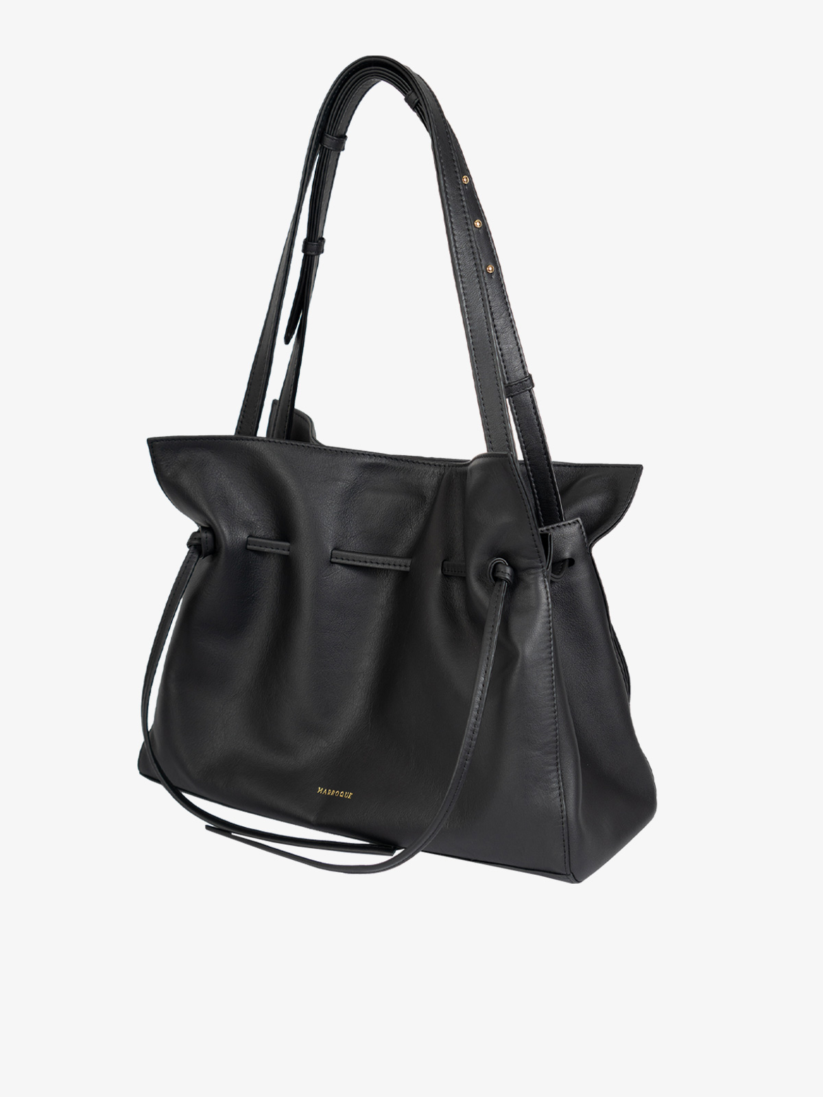 marroque wendy-tote-blackink-leather bag.