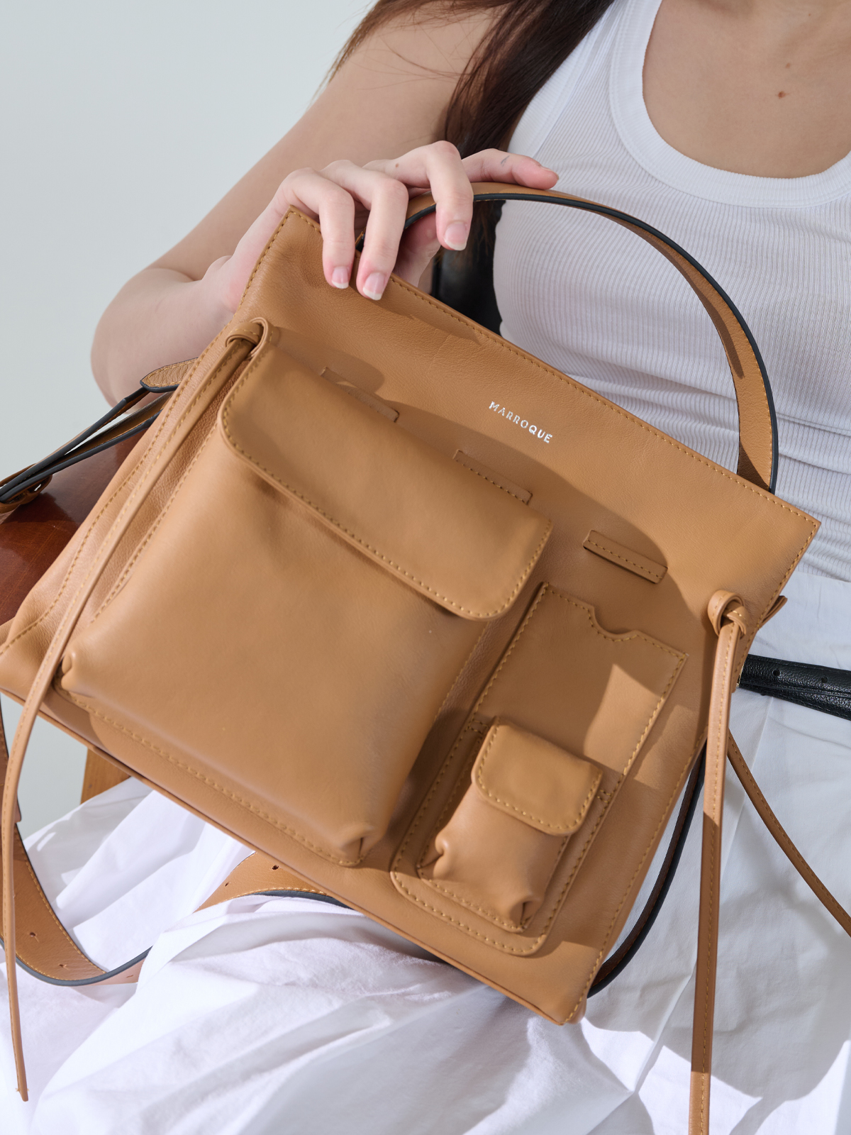 Marroque-Wendy28-leather-bag-Sand