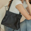 Wendy25tote-leather-shoulder and crossbody bag in black ink