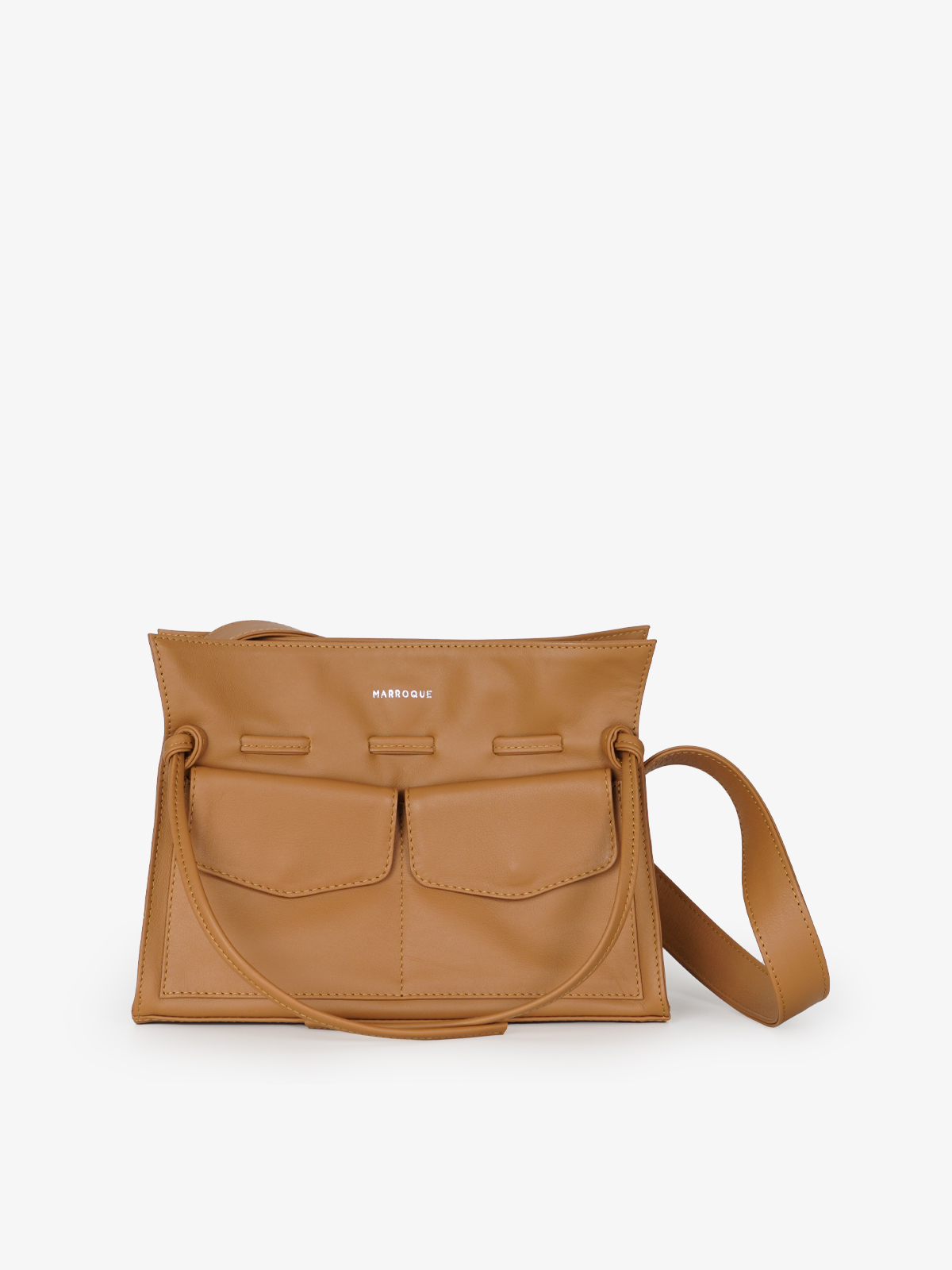 Marroque Judy Shoulder genuine leather bag in Brown.