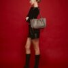 Marroque tote bag Papillon in dark taupe