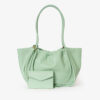 papillon leather tote bag in Jade.