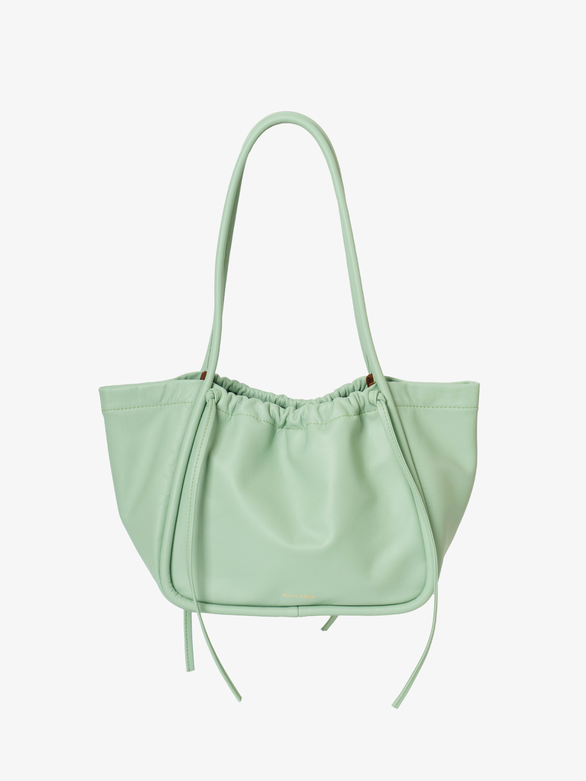 papillon leather tote bag in Jade.