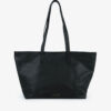 marroque Jenna inside out leather and canvas tote bag in black