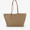 marroque Jenna inside out laeather and canvas tote bag in Latte.
