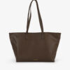 marroque Jenna inside out laeather and canvas tote bag in Mocha.