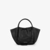 Marroque-​miniPapillon-leather tote and crossbody bag Black