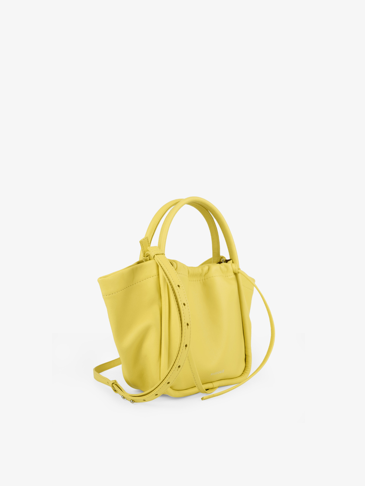 Marroque-​miniPapillon-leather tote and crossbody bag butter.