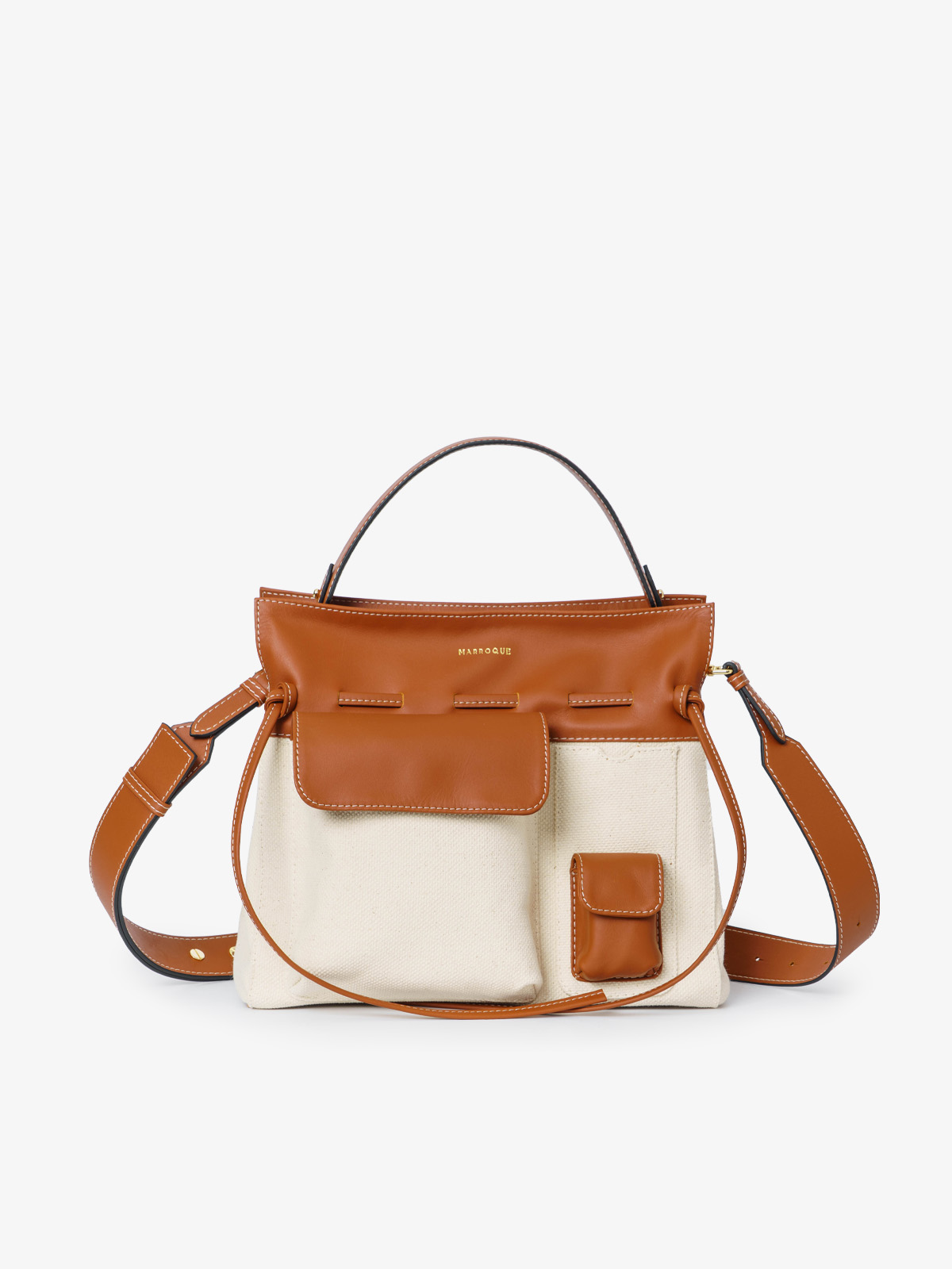 Wendy 28 New Road Leather Canvas Crossbody bag, Red Brown