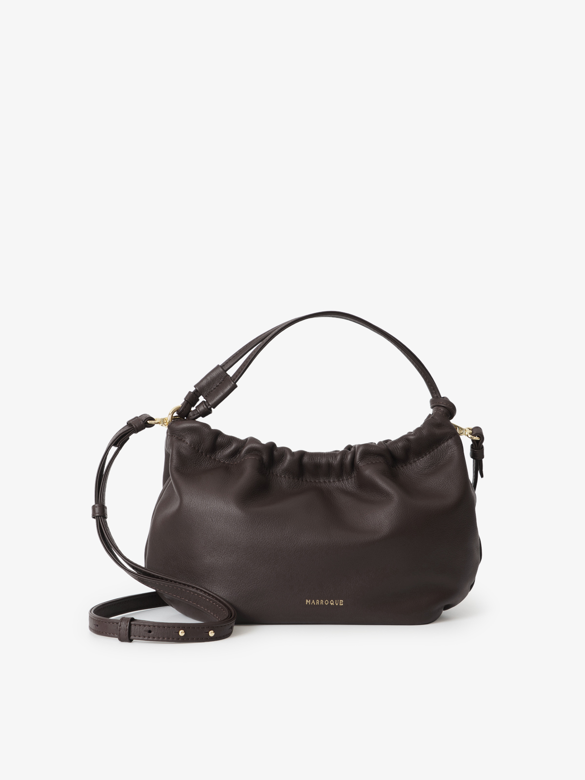 Marroque-leatherbag-Pumpkin-DarkChocolate