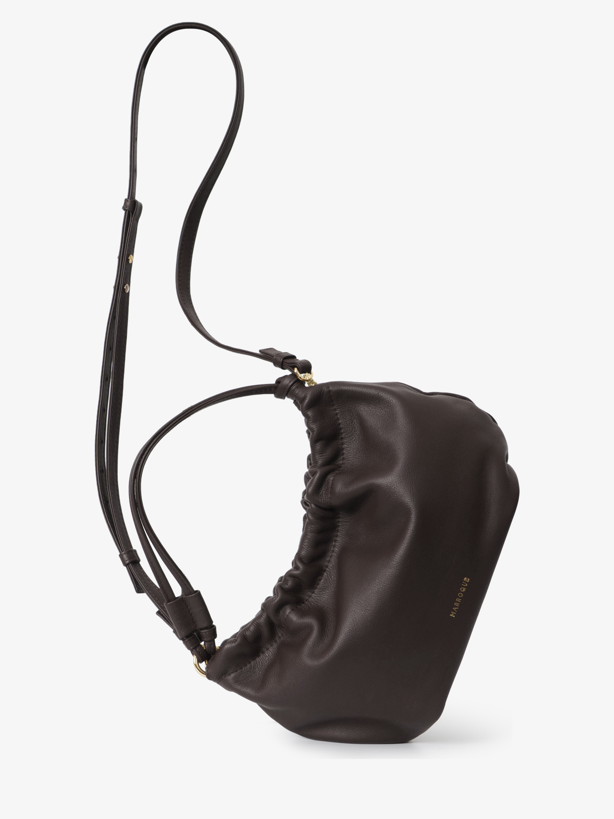 Marroque-leatherbag-Pumpkin-DarkChocolate