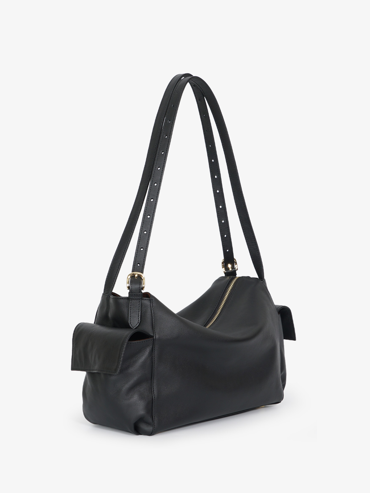 Marroque-Indiana-doublesidepocket-Black-goldtone