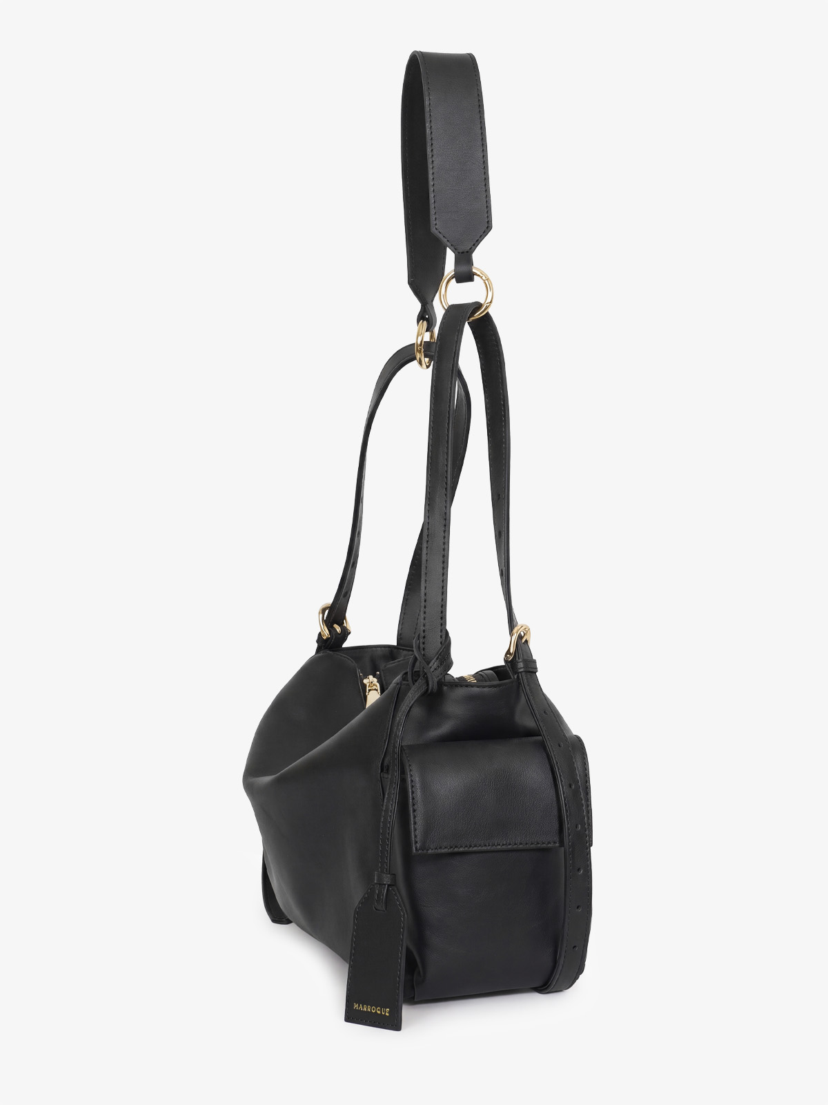 Marroque-Indiana-doublesidepocket-Black-gold-1
