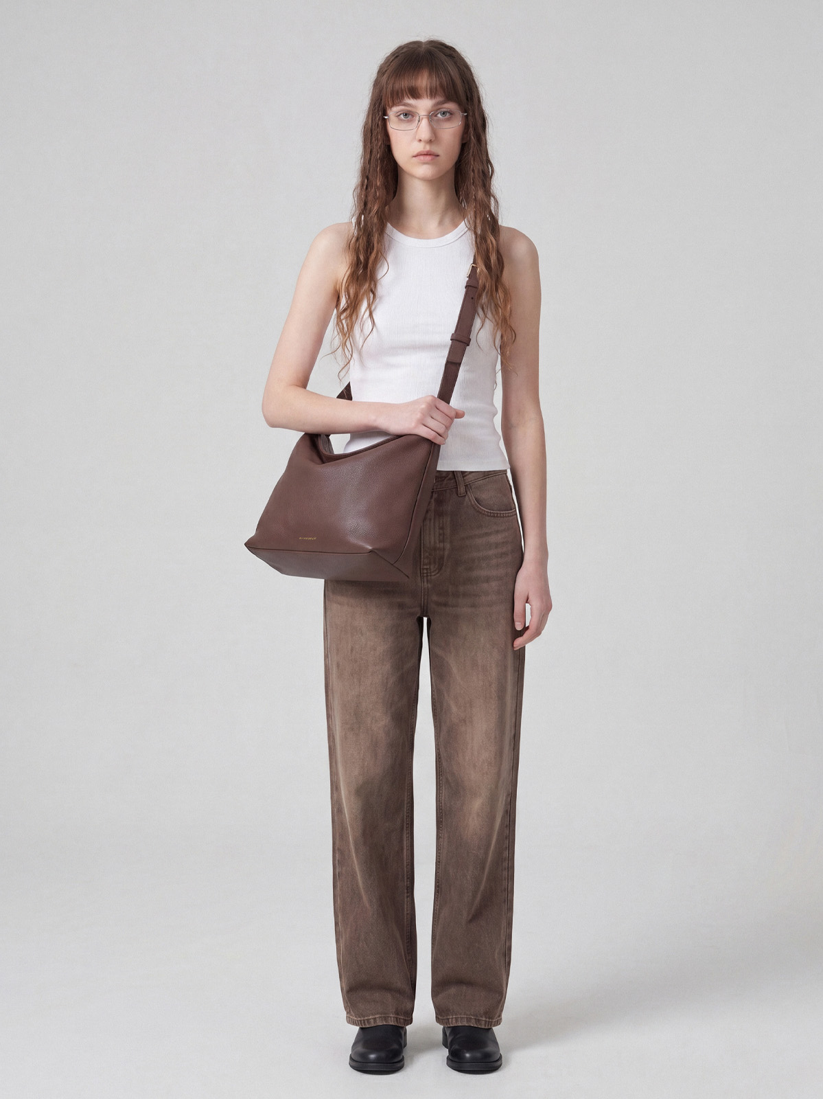Marroque-Puffy-magzip-leather-hobo-rosebrown