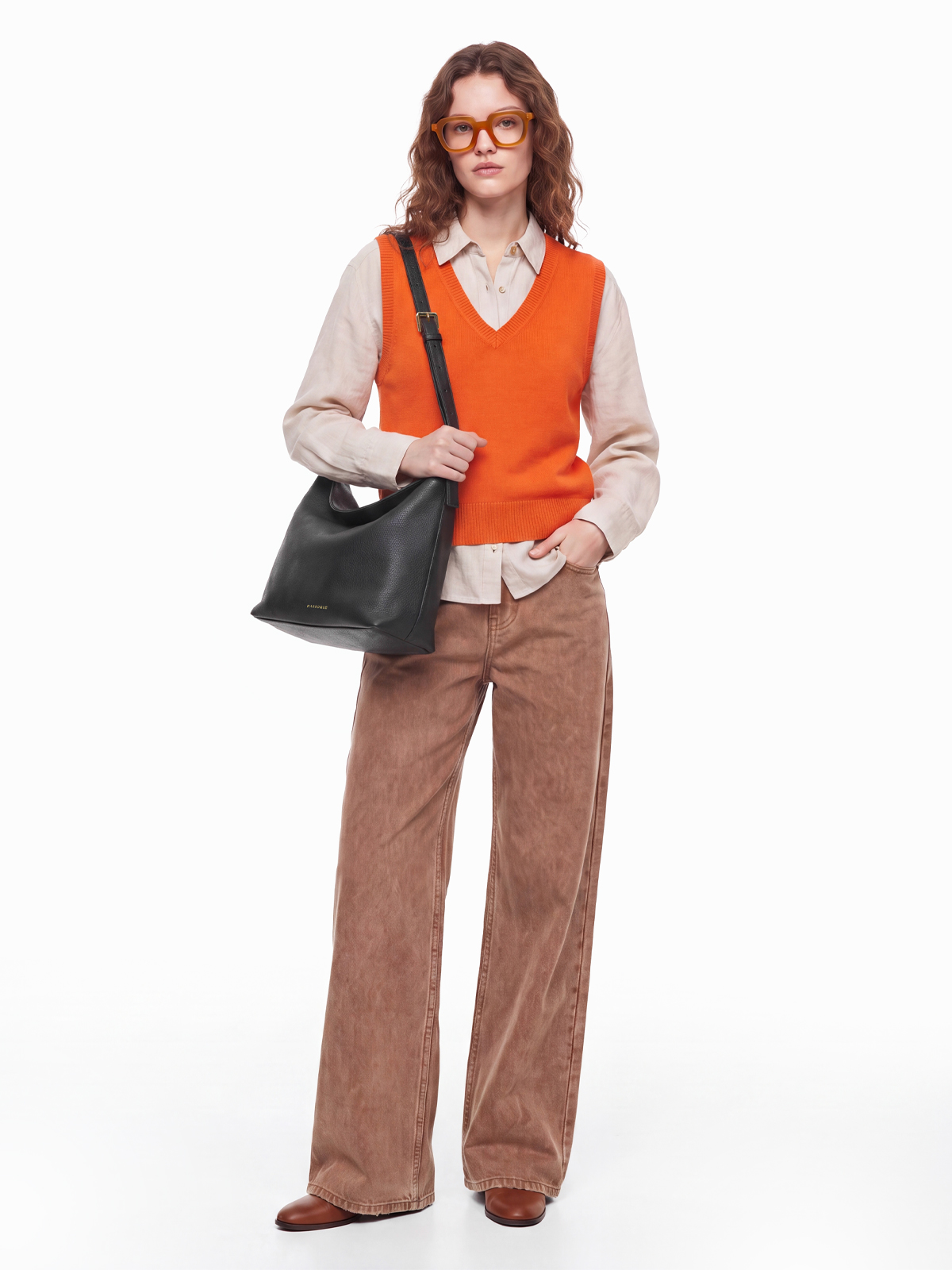 Marroque-Puffy-magzip-leather-hobo-nero