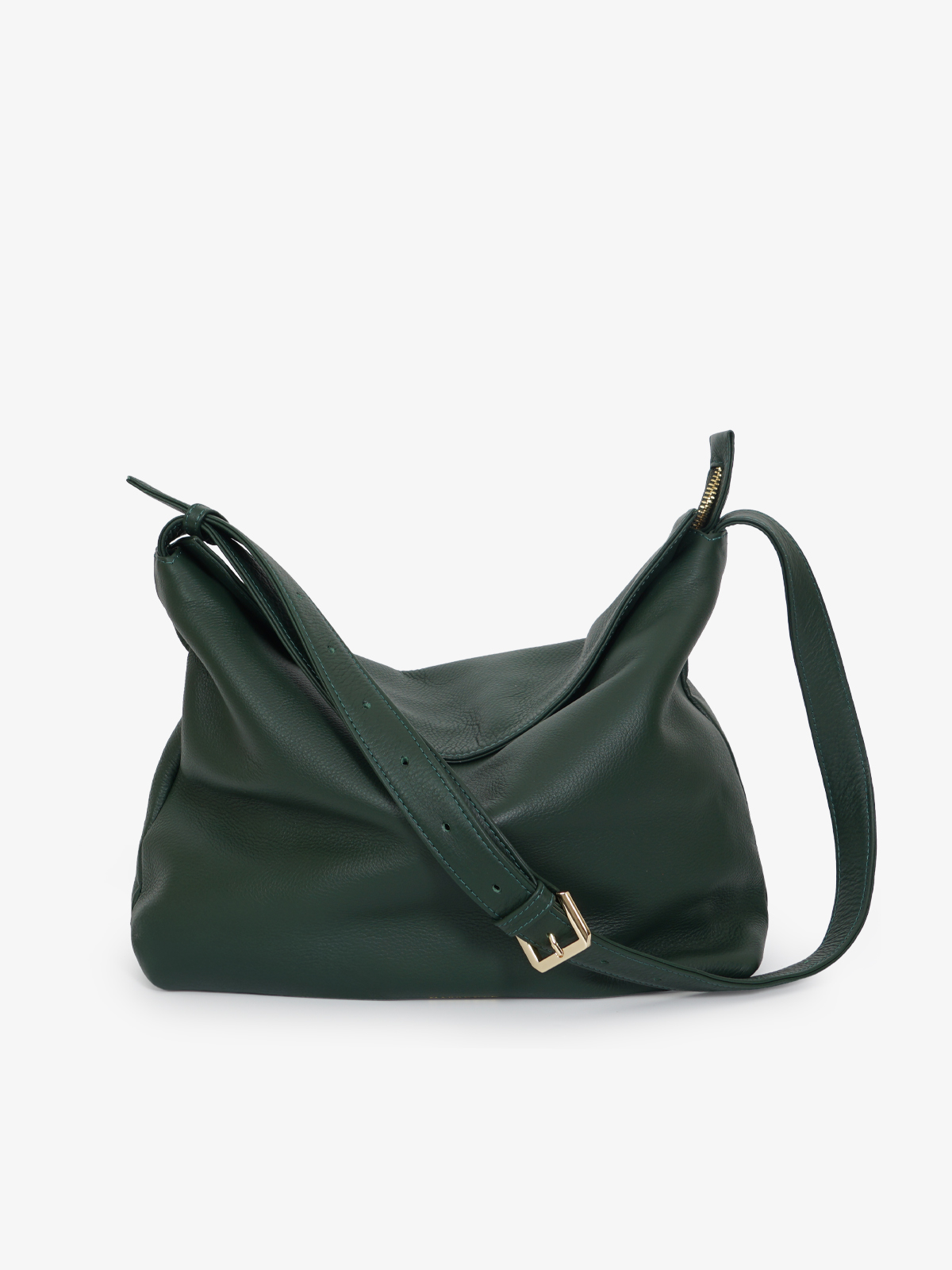 Marroque-Puffy-magzip-leather-hobo-green